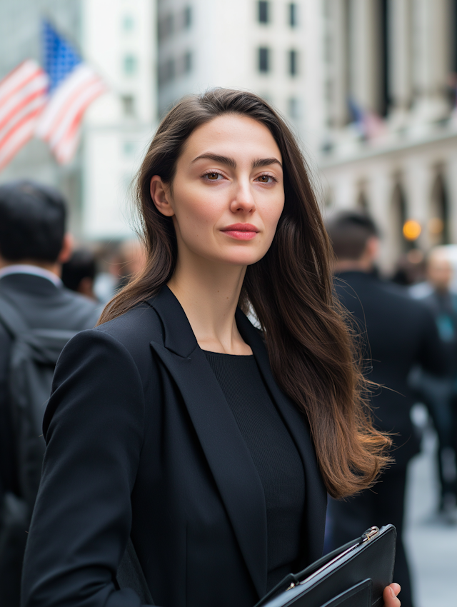 Confident Professional Woman in Urban Setting