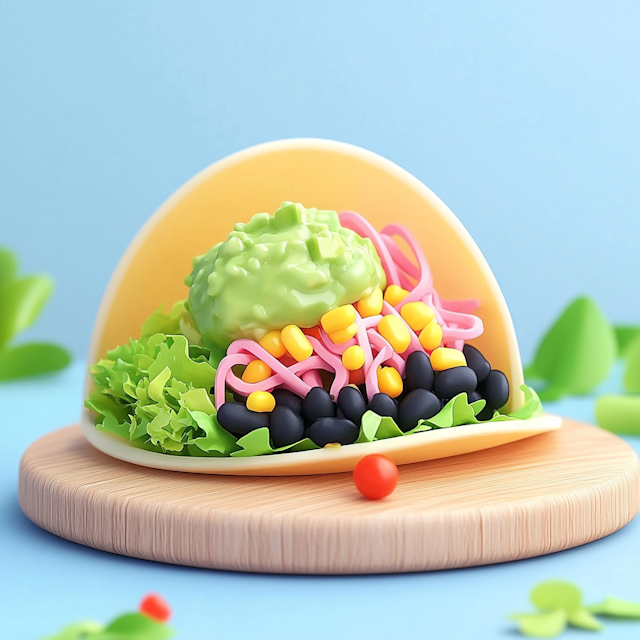 Playful Illustrated Taco