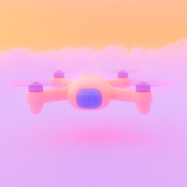 Dreamlike Minimalist Drone Illustration