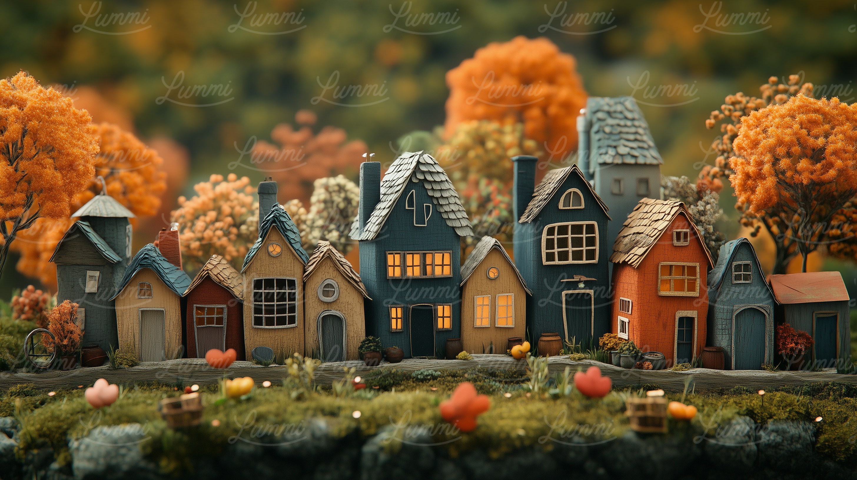 Whimsical Autumn Village