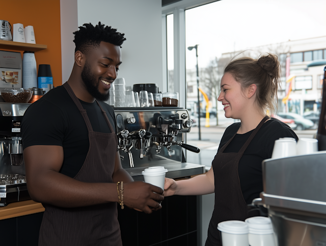 Friendly Baristas in Coffee Shop