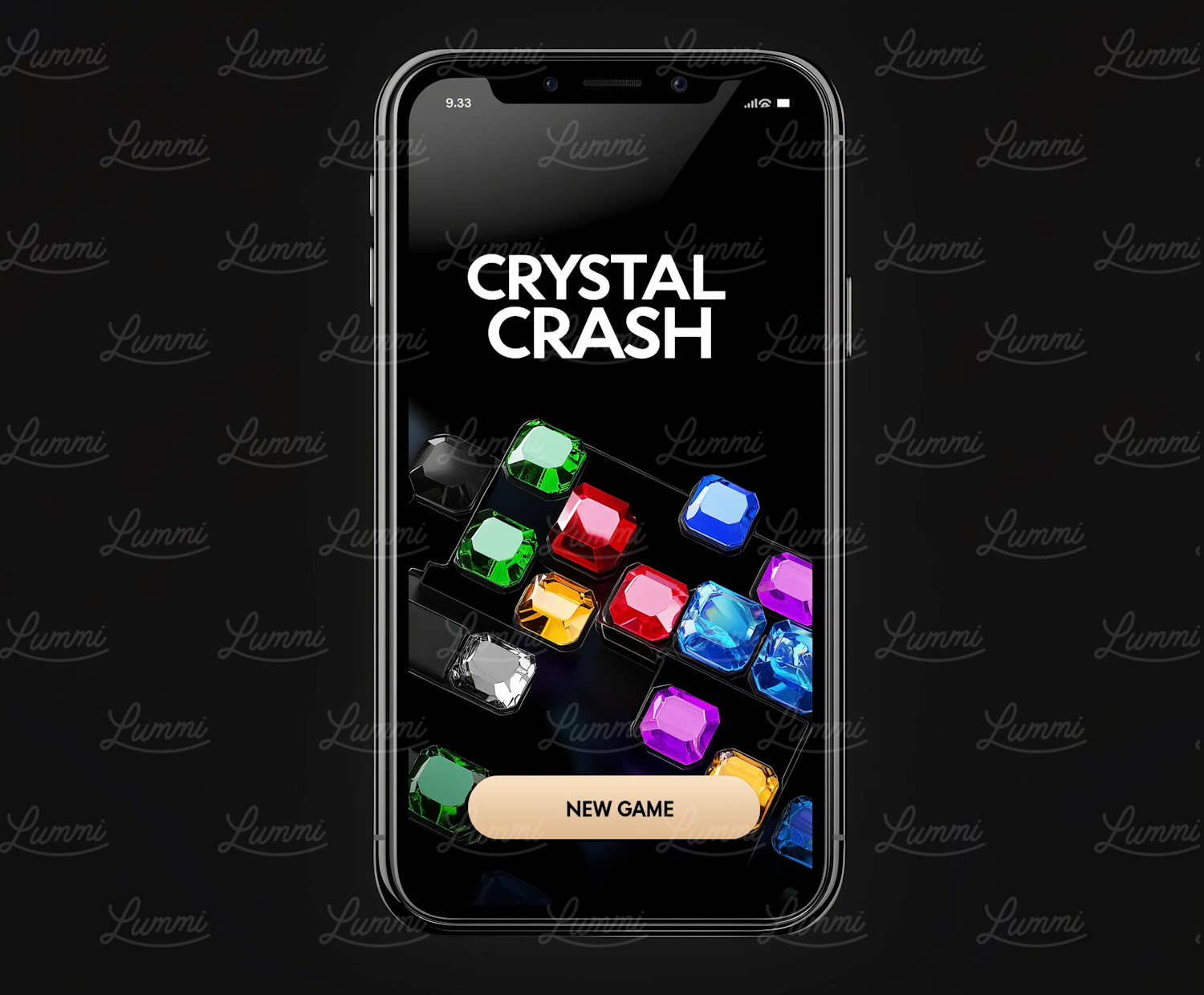 CRYSTAL CRASH Smartphone Game Display