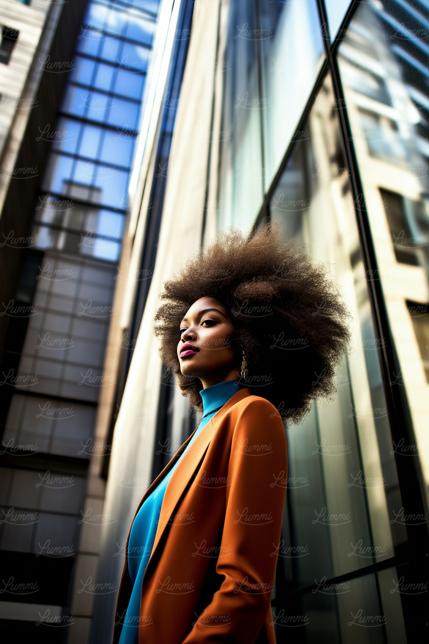 Confident Woman in Urban Setting