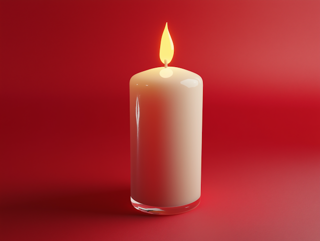 Candle with Red Background