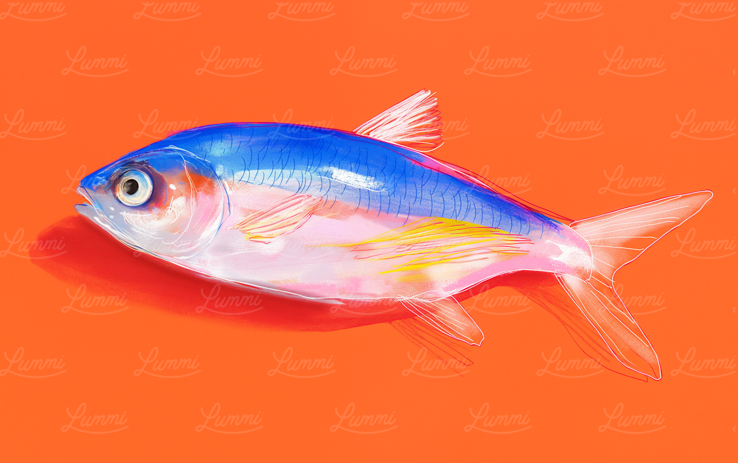 Vibrant Illustrated Fish