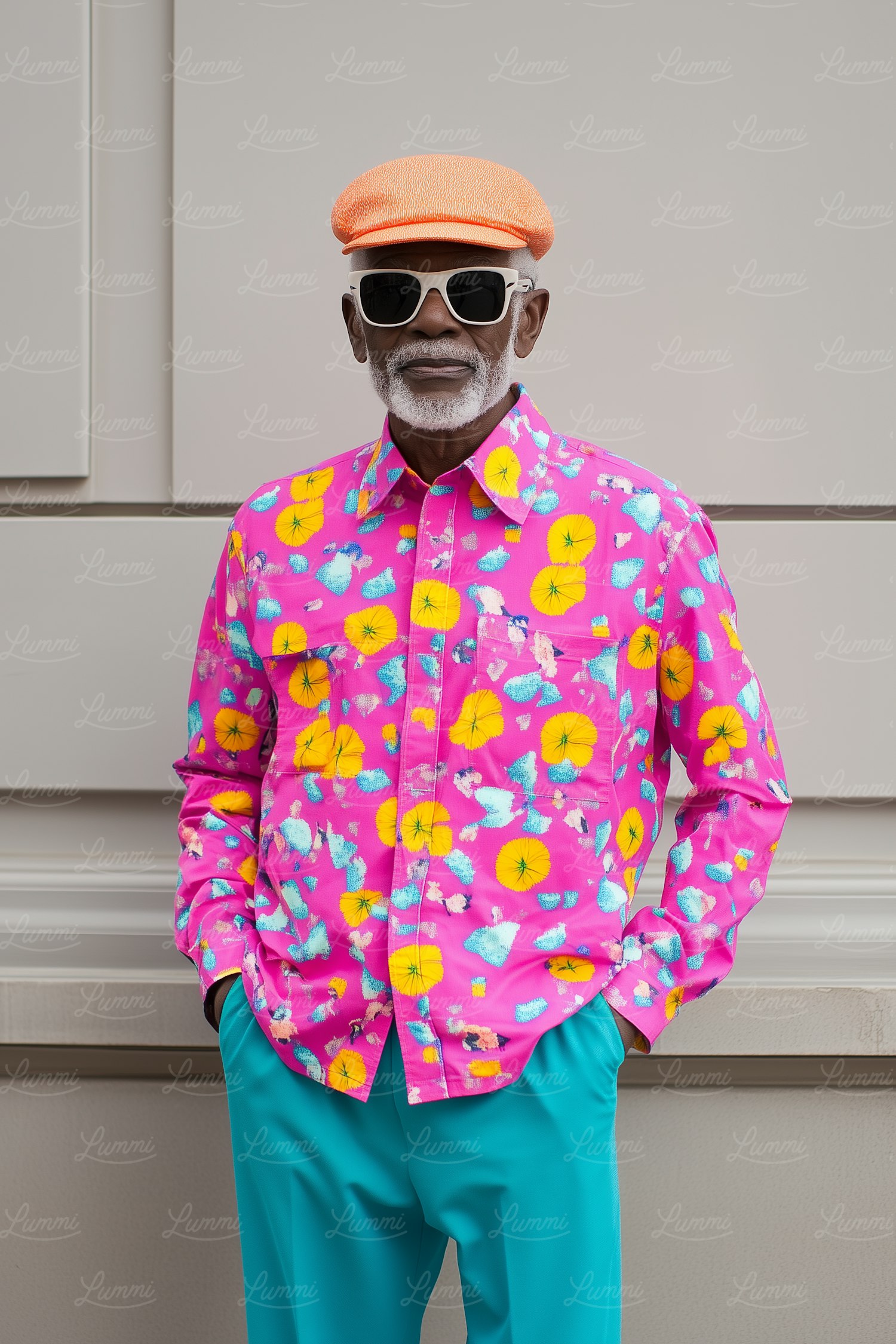 Colorful Elderly Man