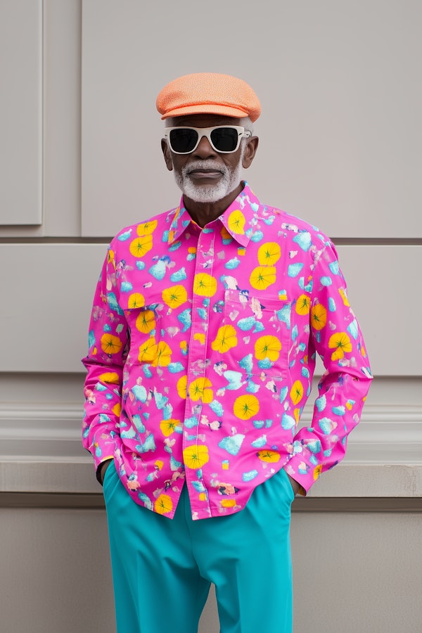 Colorful Elderly Man