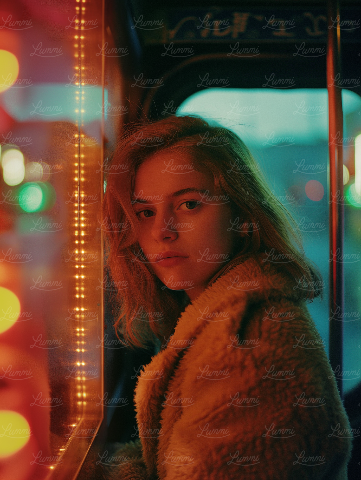 Candid Portrait of Young Woman with Cinematic Lighting