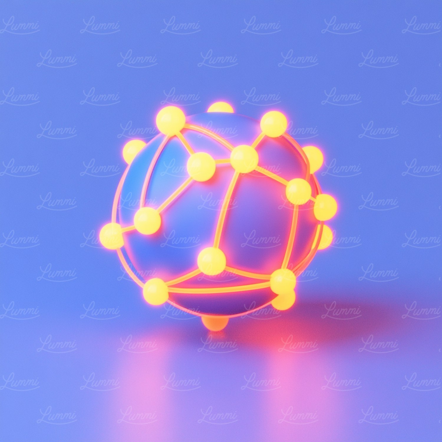 Glowing Geometric Sphere