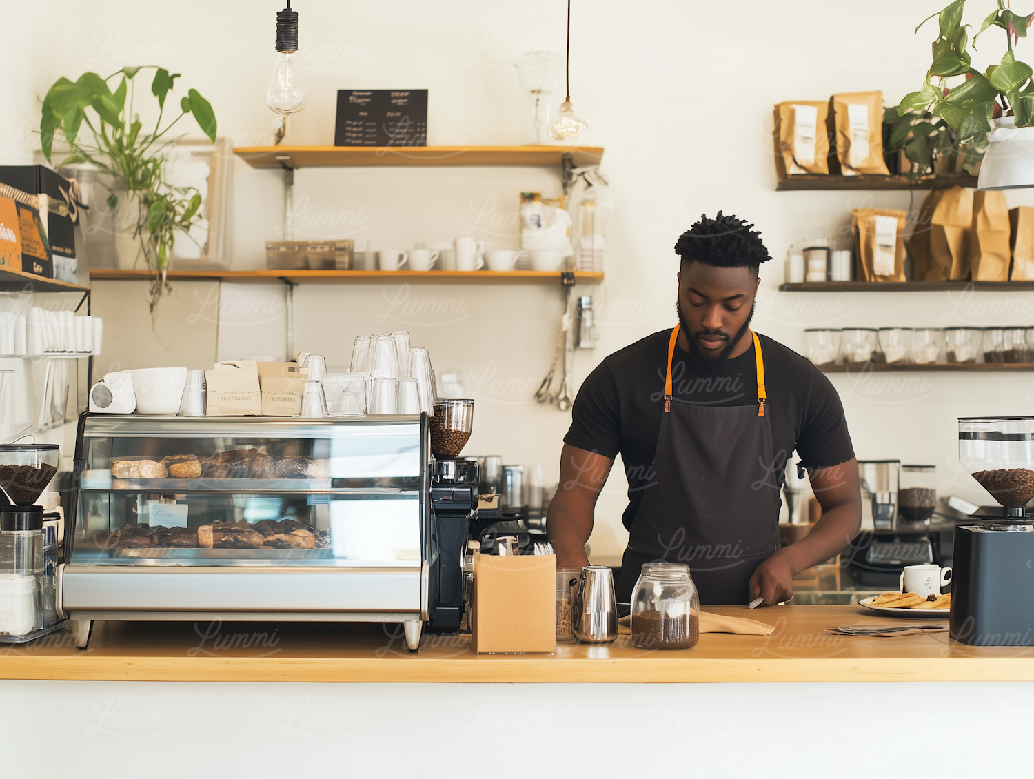 Barista at Modern Coffee Shop