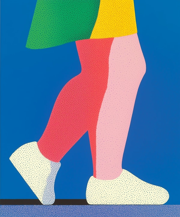 Stylized Polka-Dotted Legs Illustration