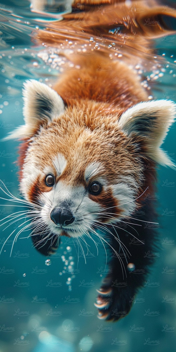 Submerged Red Panda