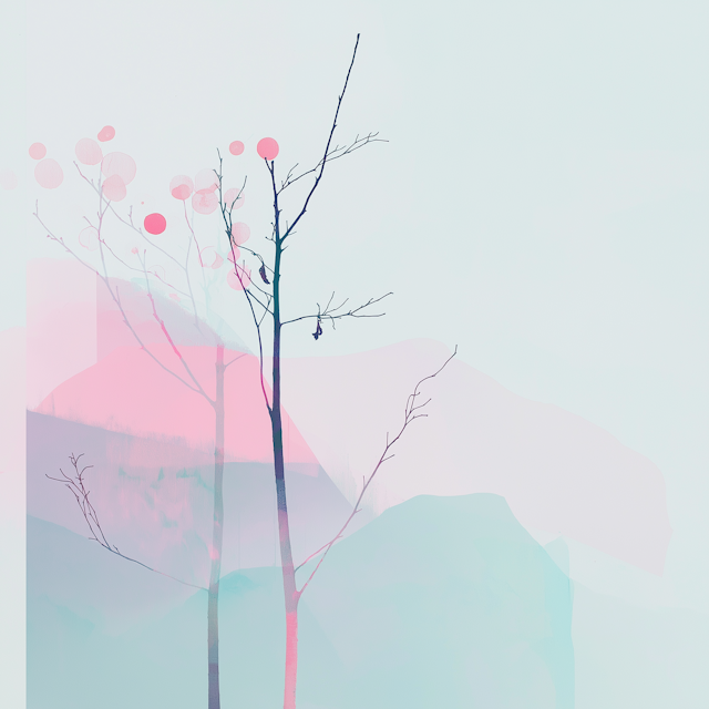 Minimalist Serene Trees