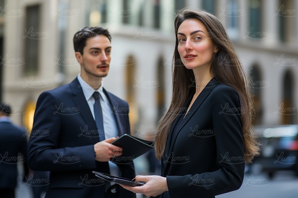 Business Colleagues in Urban Setting