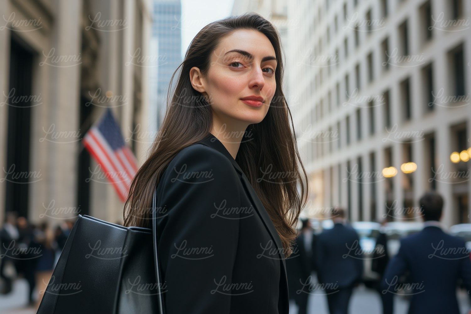 Confident Woman in Urban Setting