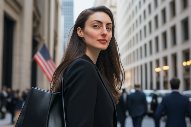 Confident Woman in Urban Setting