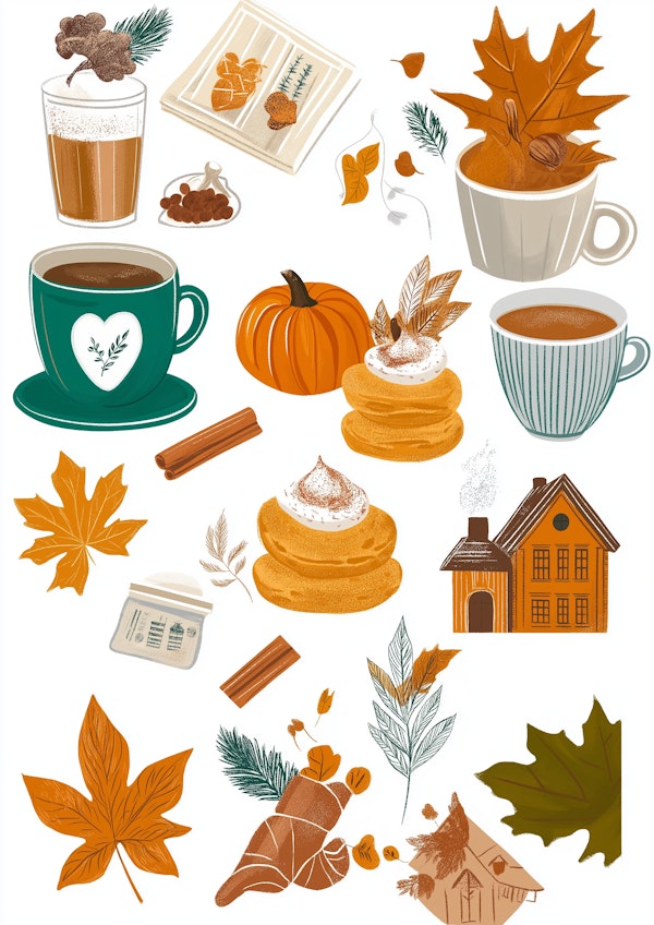 Autumn-Themed Illustrations