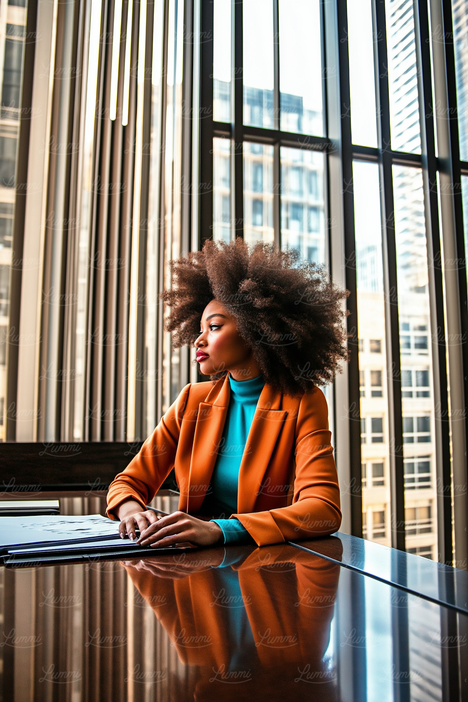 Woman in Modern Office Setting