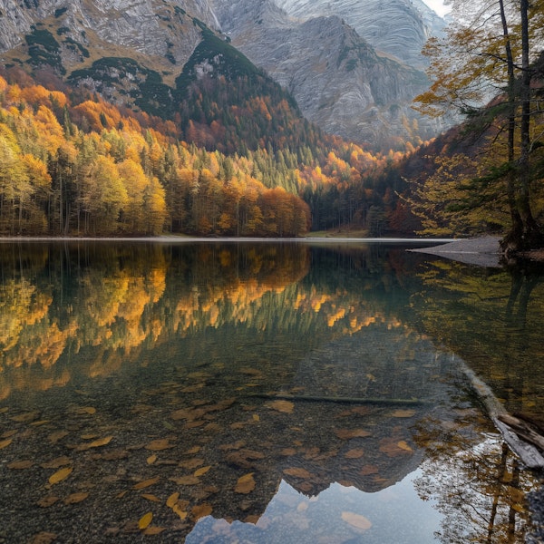 Autumnal Serenity at the Lakeside