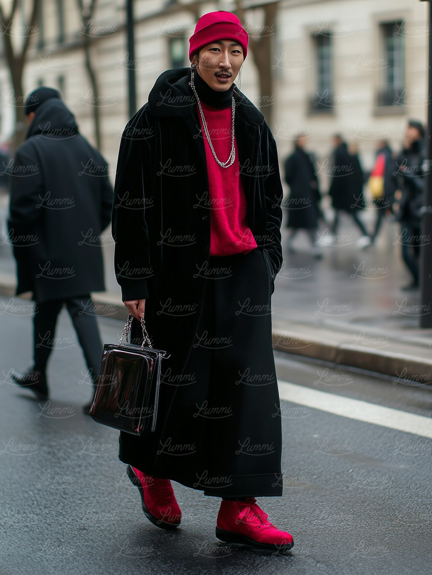 Fashionable Person on City Street