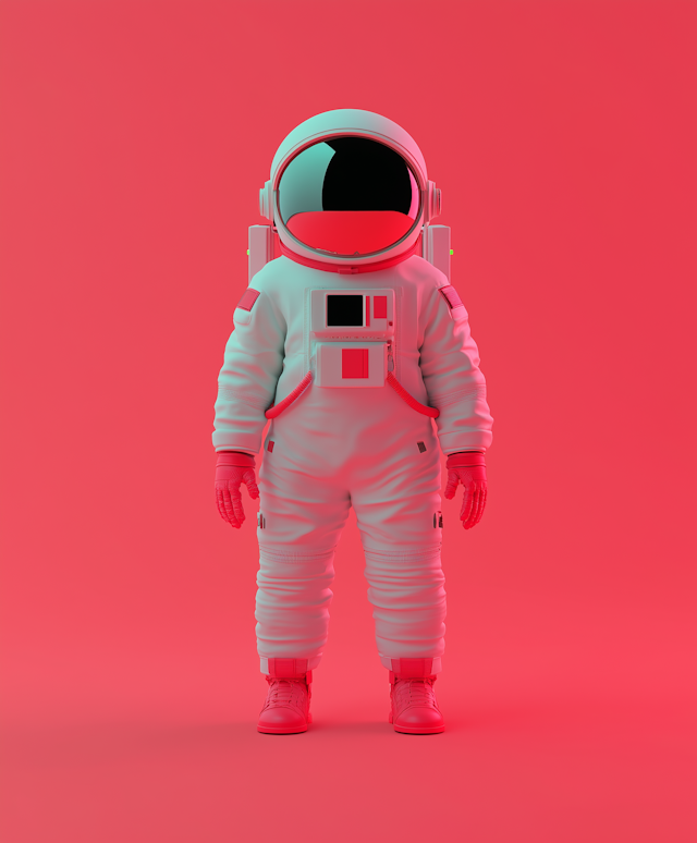 Pink Astronaut Portrait