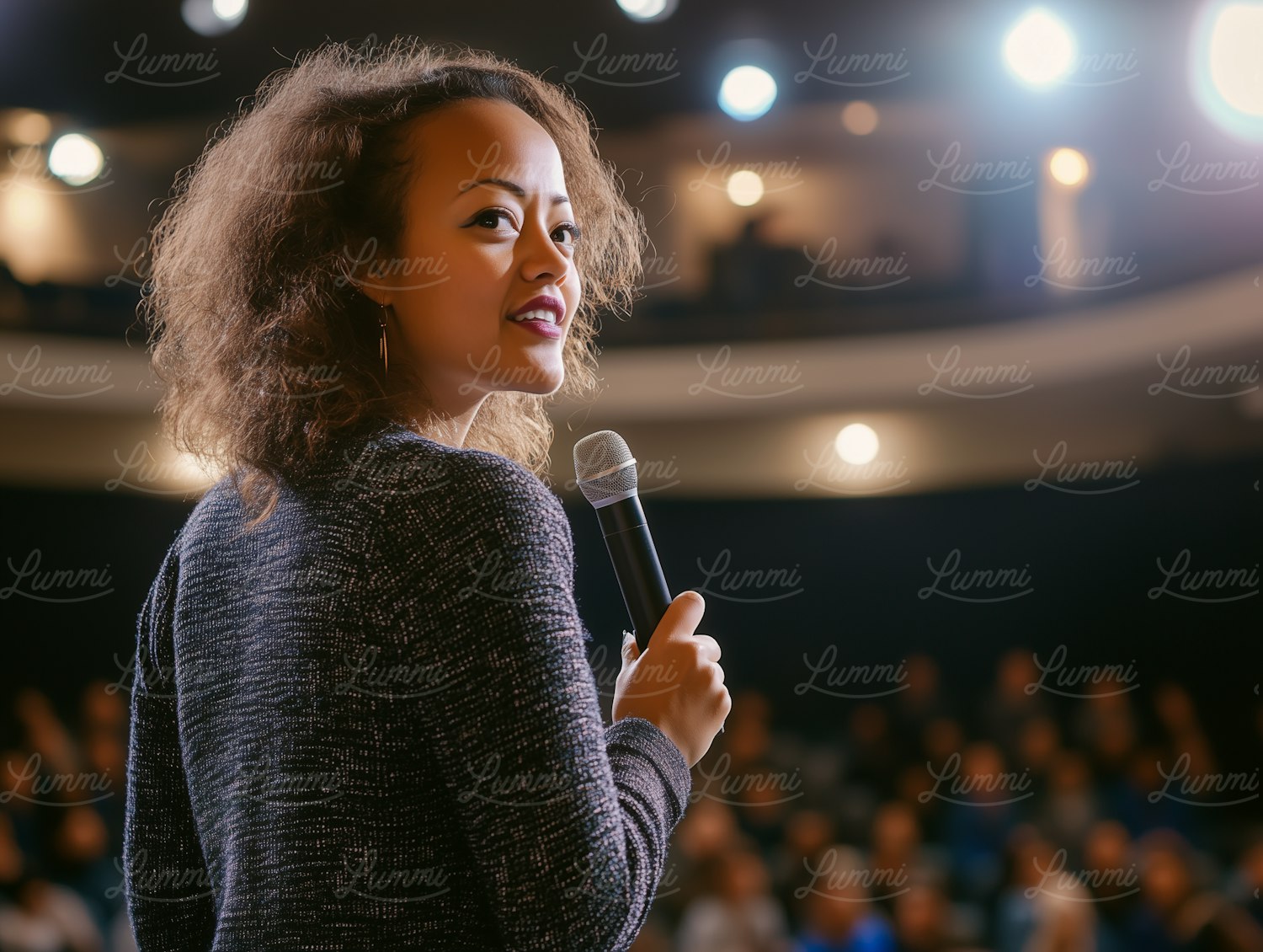 Woman Delivering Speech