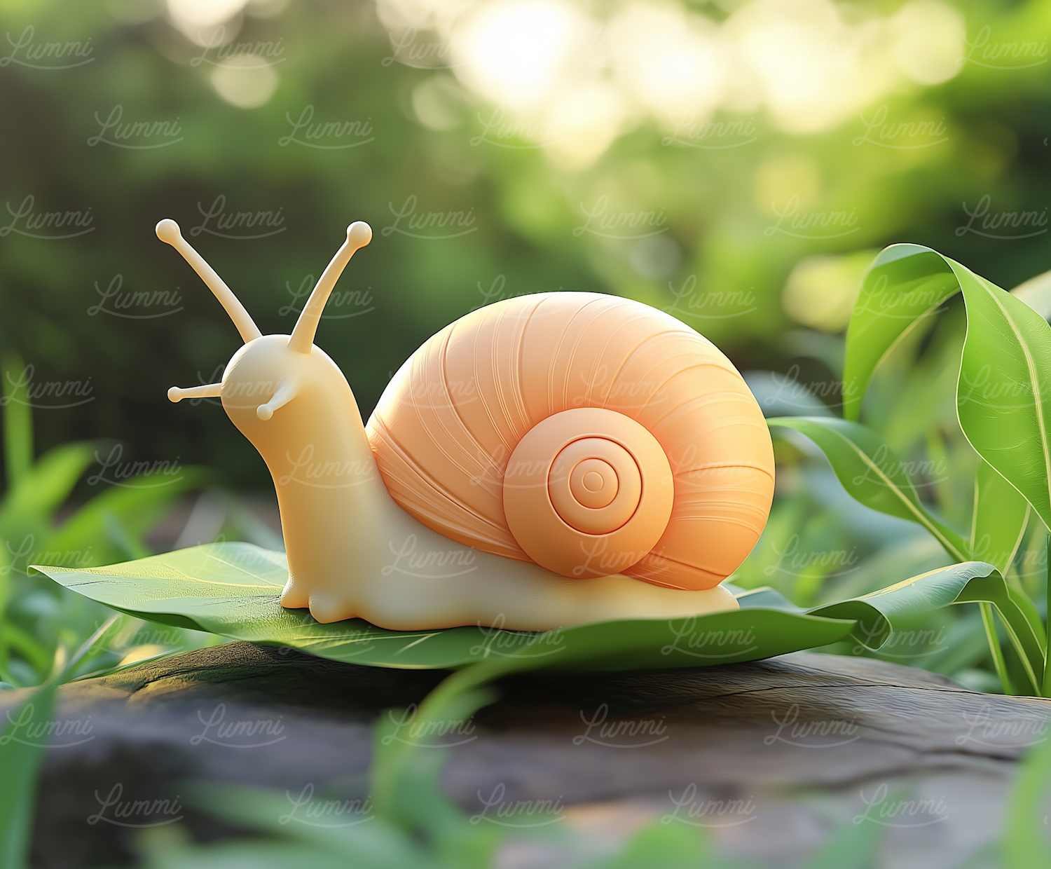 Serene 3D Snail Artwork