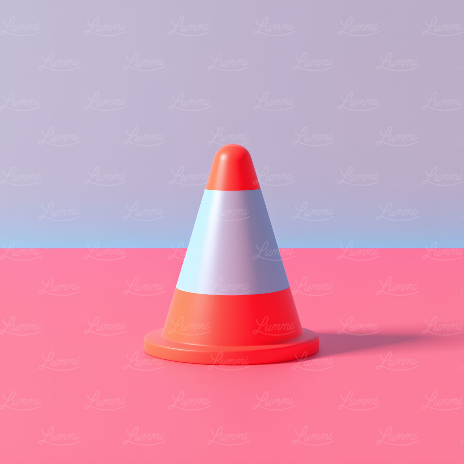 Minimalist Traffic Cone Art