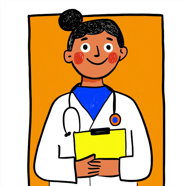 Cartoon Female Doctor Illustration