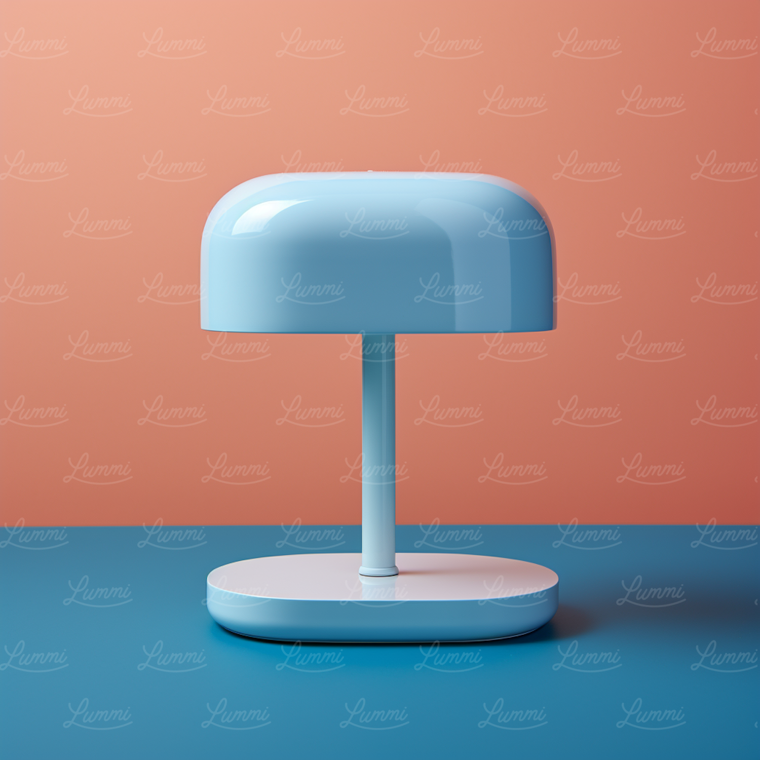 Sleek Pastel Blue Minimalist Table Lamp