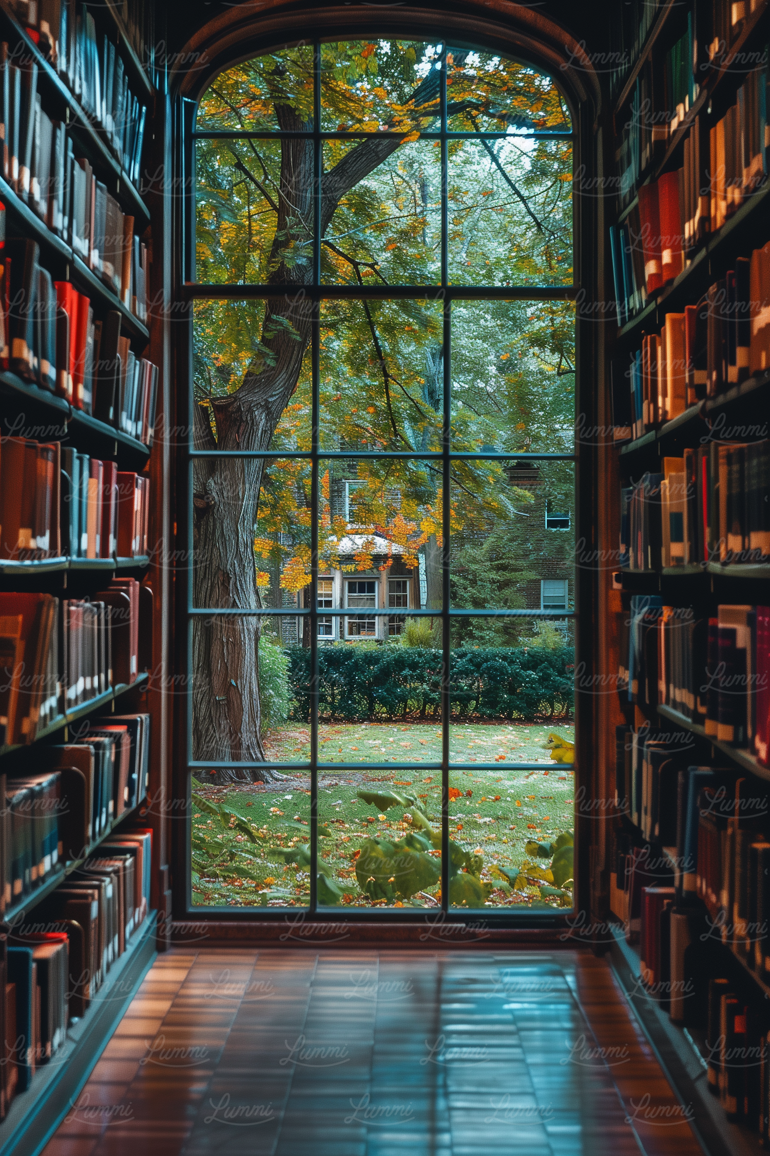 Autumnal Garden View from Library