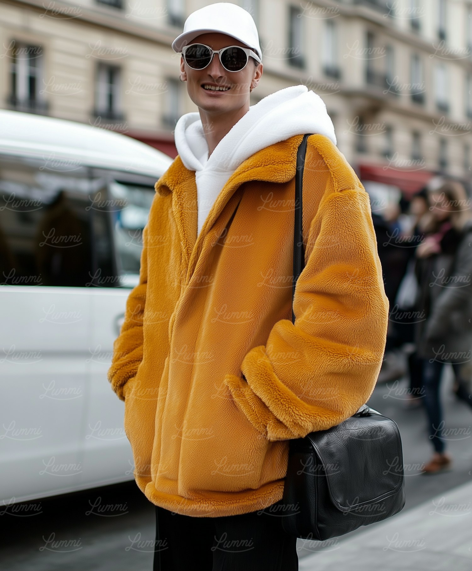 Stylish Person in Yellow Coat