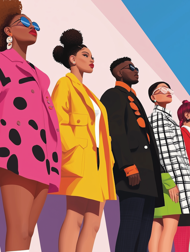 Contemporary Fashion Characters Illustration