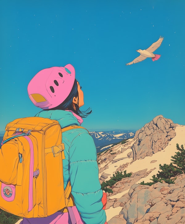 Mountain Adventure with Bird