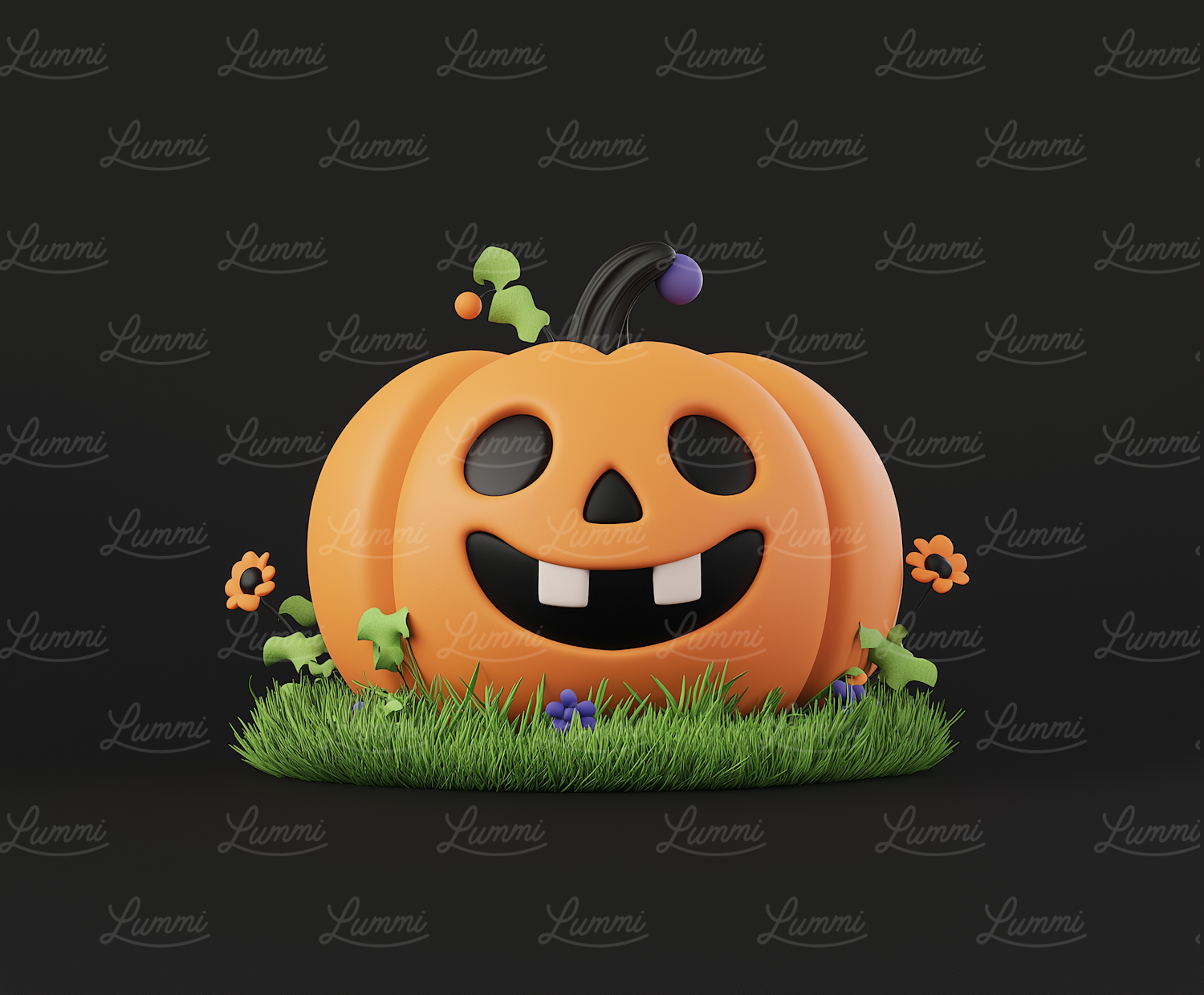 Cartoonish Halloween Pumpkin