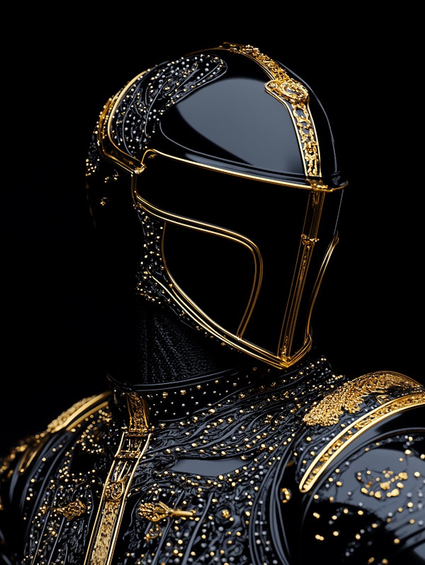 Ornate Black and Gold Armor