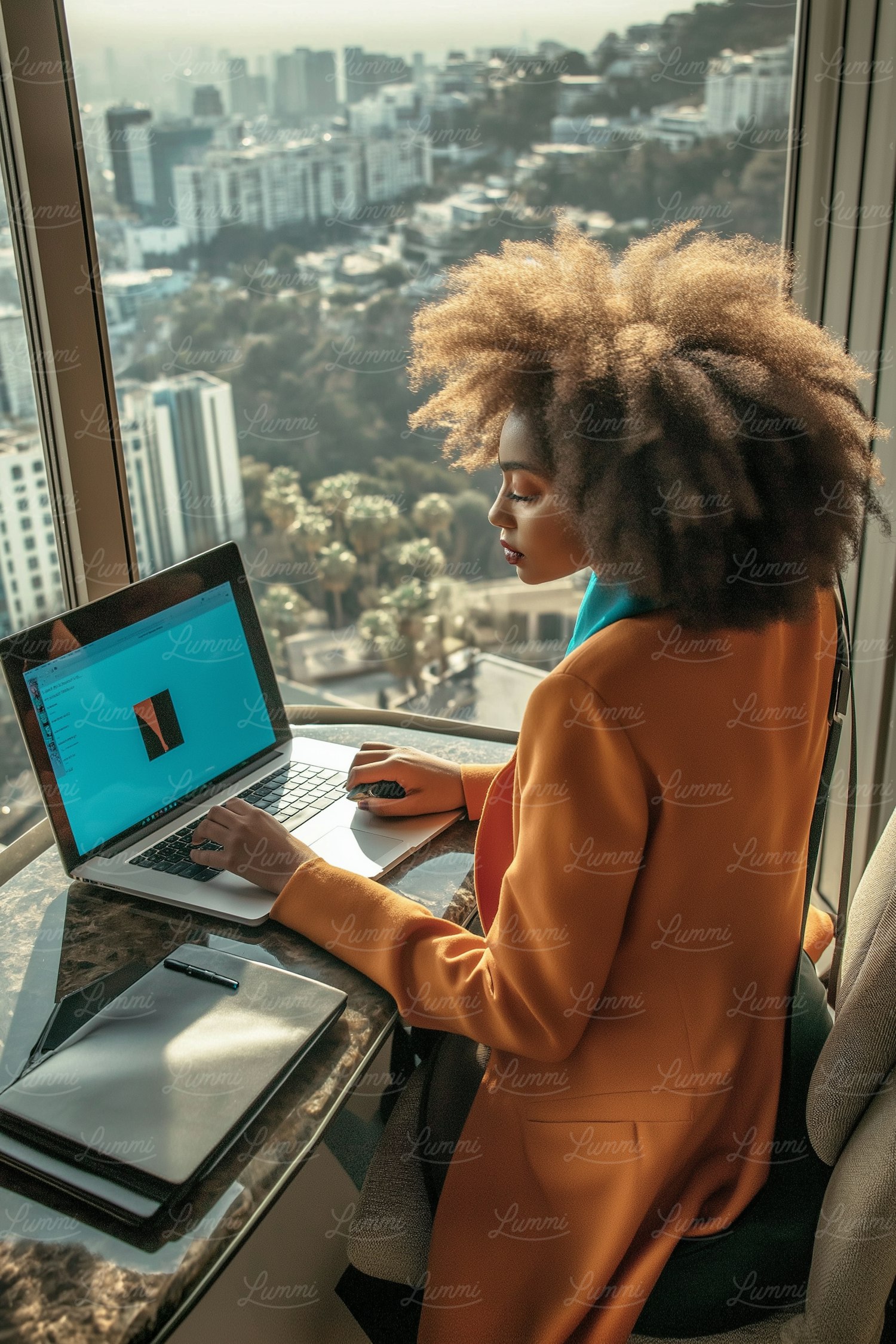 Woman Working by Window