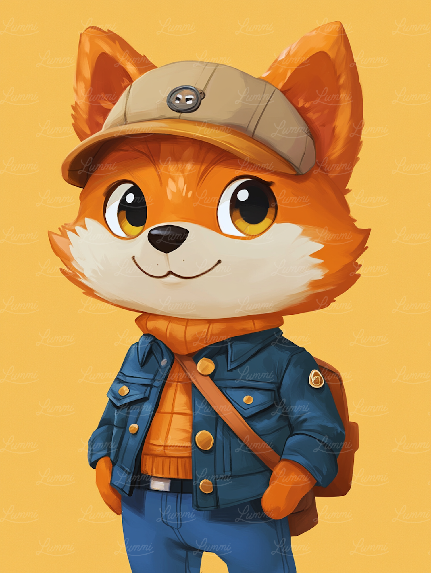 Anthropomorphic Fox Character