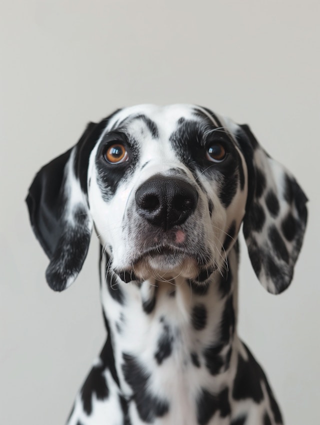 Close-Up Portrait of Dalmatian Dog