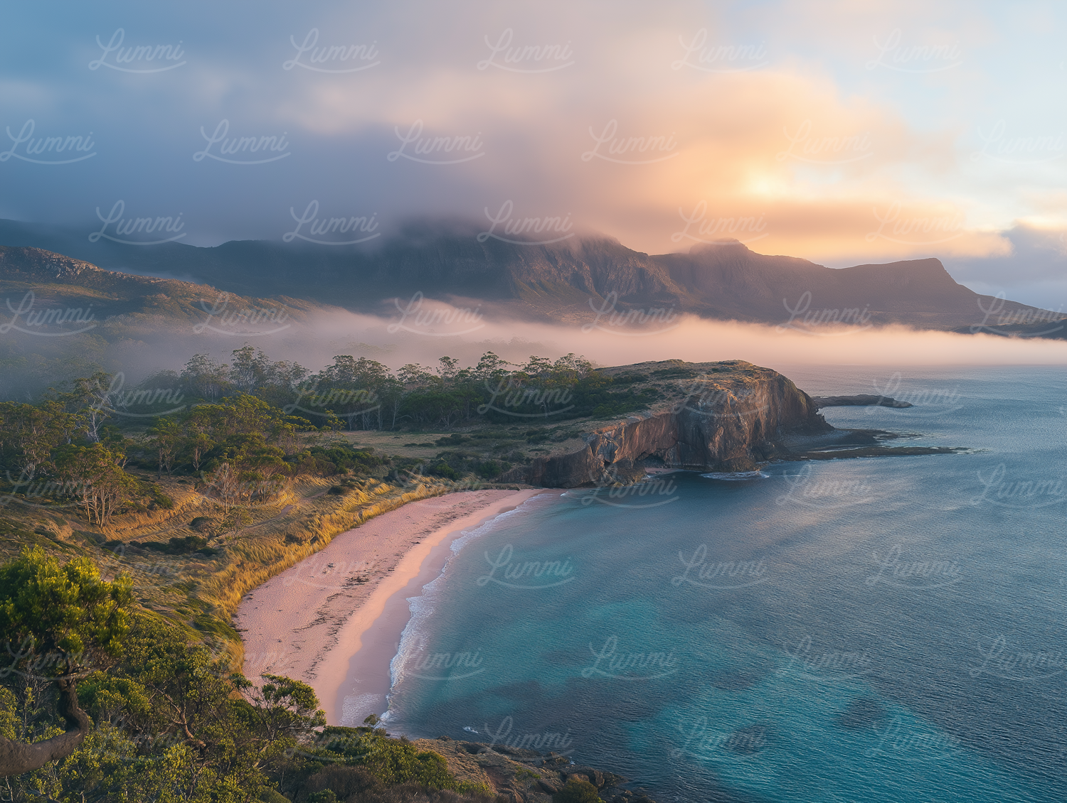 Serene Beach Cove at Sunrise/Sunset