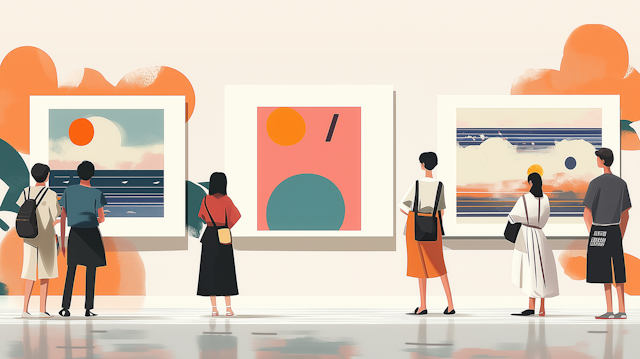 Modern Art Gallery Illustration