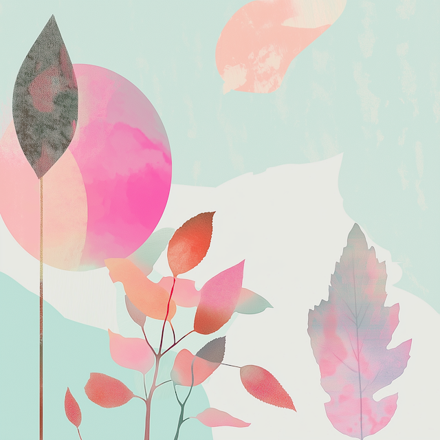 Abstract Leaves and Geometric Shapes