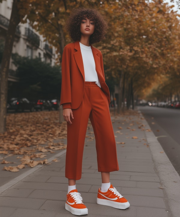 Confident Woman in Autumn