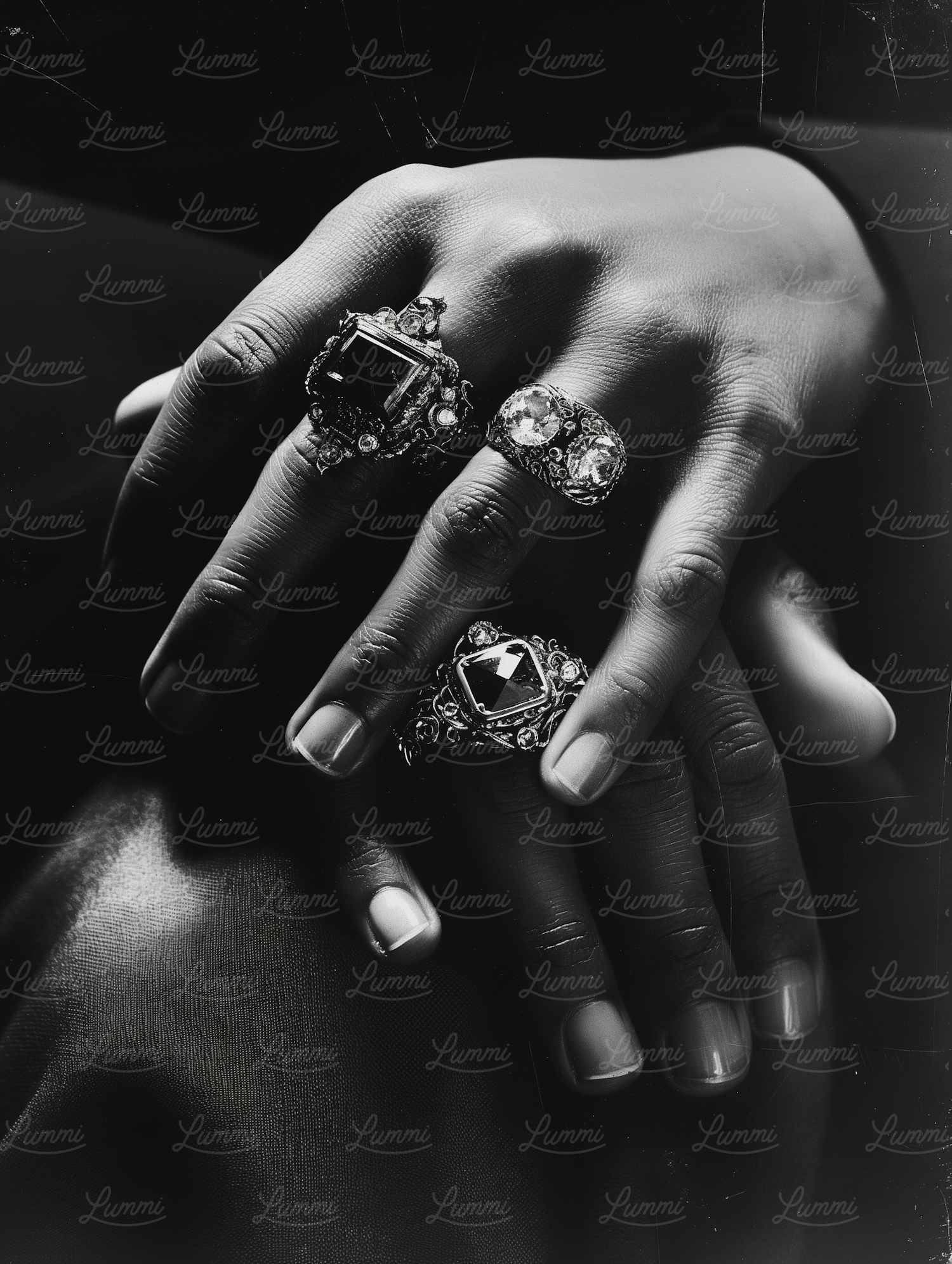 Elegant Hands with Ornate Rings