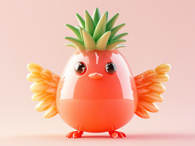 Fantastical Strawberry-Bird Hybrid