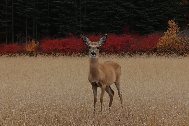 Deer in Autumn Field