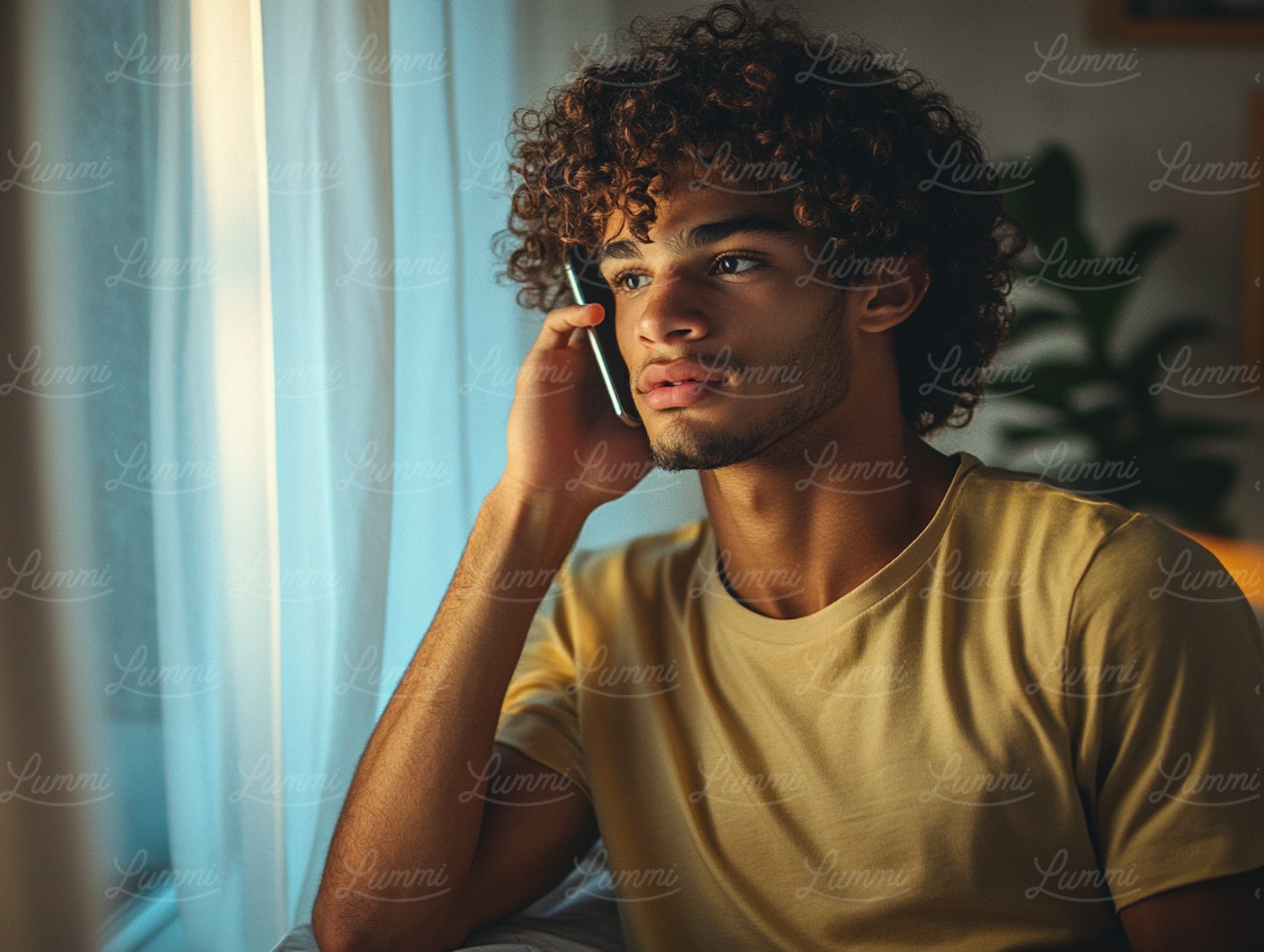 Young Man on Phone