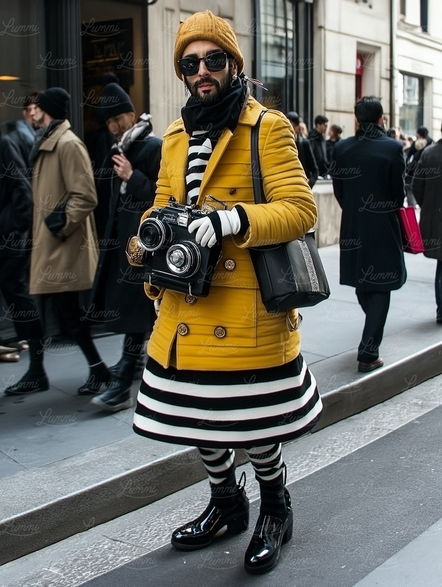 Stylish Individual on City Street