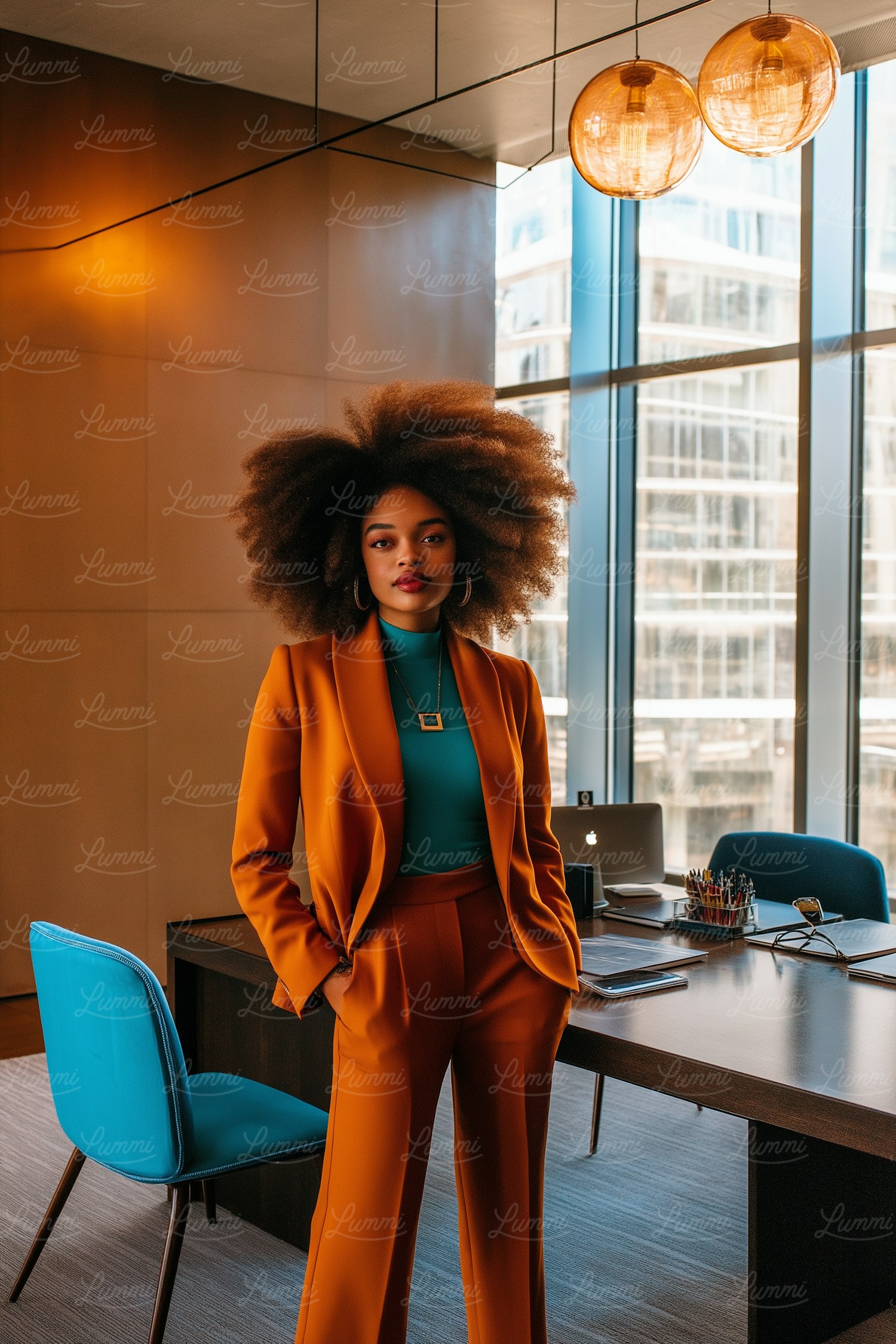 Confident Woman in Modern Office