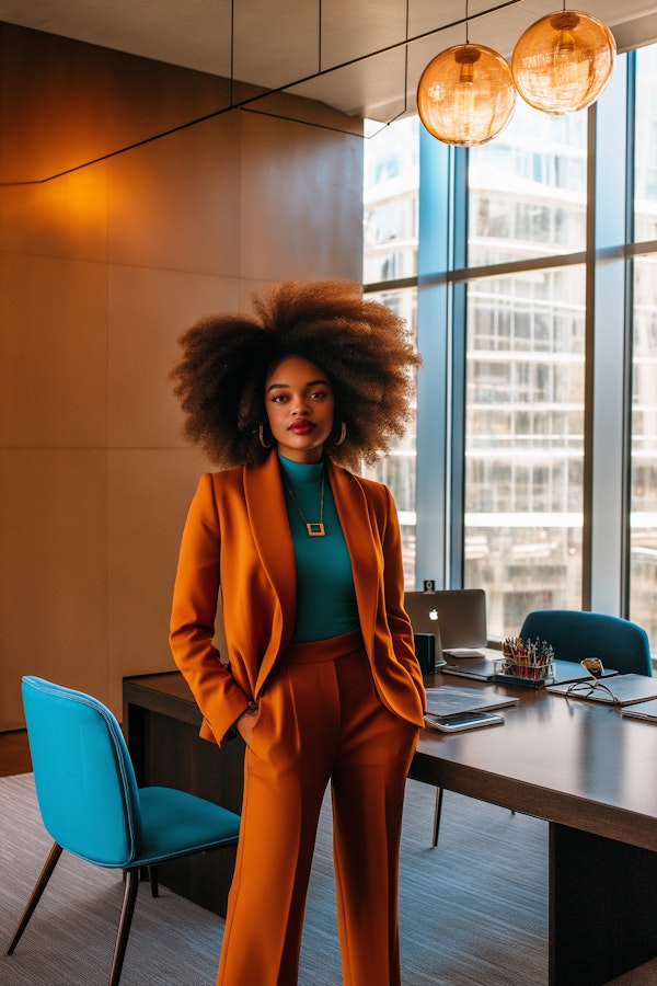 Confident Woman in Modern Office